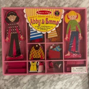 Melissa & Doug Abby & Emma Magnetic wooden Dress-Up play set, brand new